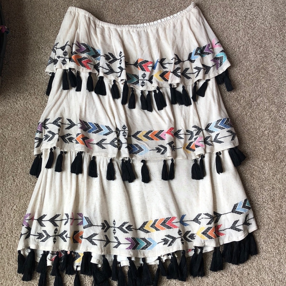 Women’s strapless Judith March dress